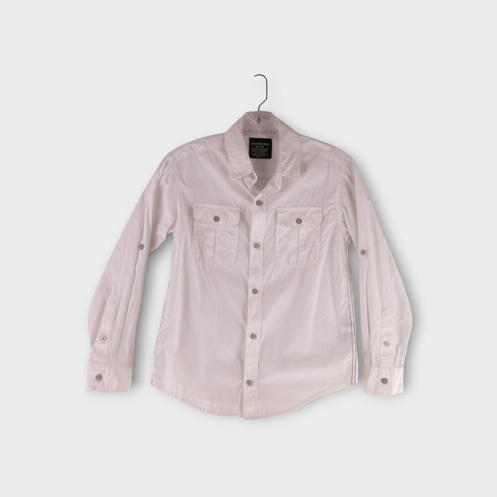 Calvin Klein Jeans Flap Pocket Shirt Size M (10/12) classic tailored durable